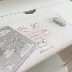 Cute Five Rabbits Love Pu Leather Mousepad Office Desk Mat Mouse Pad Computer Speed Type Carpet Mat Player Laptop Keyboard