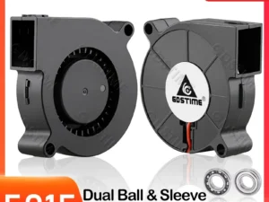 Gdstime DC 5V 12V 24V 50x50x15mm Dual Ball Cooler 2Pin USB Radial Fan 5015 Turbo Blower 5cm 50mm Radiator for 3D Printer Cooling