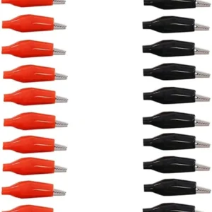 20Pcs 1.1''/28mm Alligator Clips Crocodile Electrical Test Clamps Jumper Helper Color Protective Insulation Cover for Laboratory