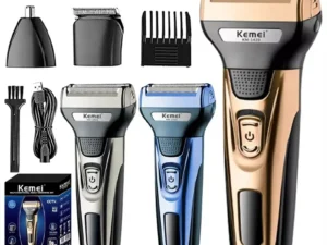 Kemei 3 In 1 Powerful Electric Shaver Facial Body Hair Trimmer Beard Shaving Machine Razor Nose Ear Hair Trimmer for Men KM-1429