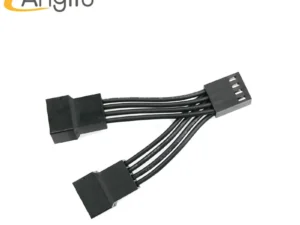 Angitu Super Short Motherboard 4pin PWM Splitter Power Cable 1007 22awg Fan Y Male to Female Adapter Cable