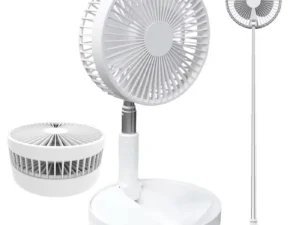 Portable Fan Rechargeable Mini Folding Telescopic Floor Low Noise Summer Fan Cooling For Household Bedroom Office Deskto