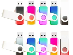 10Pack 4GB 32GB 128MB USB Flash Drives Gradient Color 2.0 Memory Stick Wholesale Bulk Swivel Design Thumb Drive for Data Storage