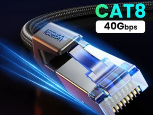 UGREEN CAT 8 Ethernet Cable High Speed Braided 40Gbps 2000MHz Network Lan Cord RJ45 Shielded Indoor for Router PC PS5 Modem Xbox