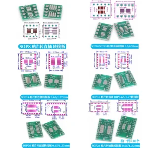 10-100PCS Javino PCB Board Kit SMD Turn To DIP Adapter Converter Plate SOP MSOP SSOP TSSOP SOT23 8 10 14 16 20 28 SMT To DIP