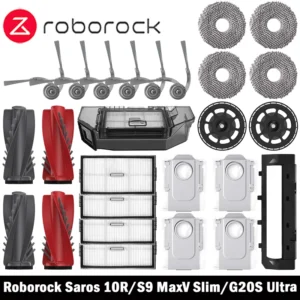 Roborock Saros 10R/S9 MaxV Slim/G20S Ultra Accessories Main Side Brush Mop Hepa Filter Dust Bag Robot Vacuum Cleaner Accessories