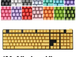 New 104pcs Double-shot Backlight Universal Replacement Key Cap Set ABS Translucent Keycaps OEM Profile For Mechanical Keyboard