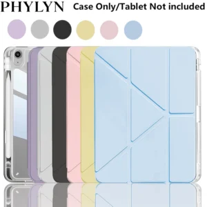 case For iPad 5 6 7 8 9 10 11 Air 11 13 inch /Mini 6th 7th gen /Pro 11 12.9 (3rd/4th/5th/6th gen), 3+Y Fold Crystal Clear Case