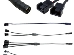New DC 5.5*2.1 mm Female To 4 Pin Pwm Fan Adapter Cable 1 to 4/3/2/1 Ways Computer PC Fan Power Supply Connector Cable 12V Black