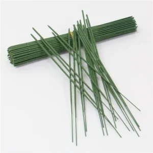 50/200/500pcs Plastic-clad Iron Flower Stem For Artificial Hydrangea Rose Flower Head Stick Rod Wedding Decor Accessory