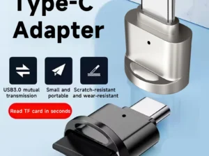 Type C OTG To TF Adapter Micro-SD Memory Card Reader Compatible with Laptops, Tablets, and Smartphones , with chain port