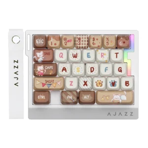 AK029 Wired Gaming Keyboard, 20 RGB Modes, 29 Keys, Hot-Swappable, Aluminum Panel