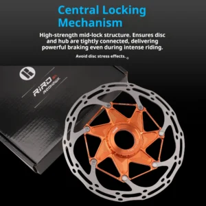 RIRO Bicycle Center Lock Rotor 140mm/160mm Hollow Heat Dissipation Wind Breaking for Road Mountain Bike Disc Brake Accessories