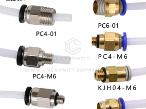 Creativity 3D PC4-M6 PC4-M5 PC4-01 PC6-01 Pneumatic Straight Connector Part Bore 4mm PTFE Tube Filament M6 Feed Fitting Coupler