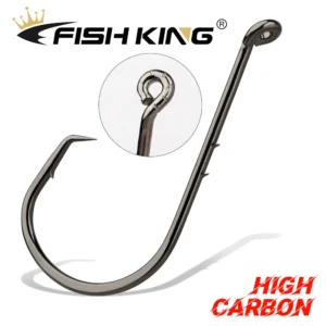 FISH KING 25/50PCS Double Back Stab Saltwater Fishing Hooks Strong Circle Fishhook  Bait Catfish Fishing Eagle Claw Circle Hooks