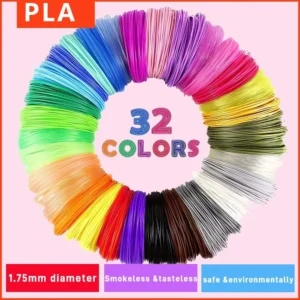 Colored PLA Filament for 25M 30M 36M 45M 50M 96M 100M 150M 200M Smoke-free Safe Plastic Refill for 3D Children's Printing Pen