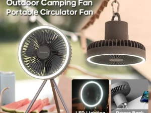 10000mAh 4000mAh Camping Fan Rechargeable Desktop Portable Circulator Wireless Ceiling Electric Fan with Power Bank LED Lighting