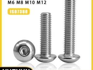 ISO7380 Stainless Steel Hex Screw M2 M2.5 M3 M4 M5 M6 M8 M10 M12 Hexagonal 304 SS Socket Allen Bolt Thread Machine Metal Screws