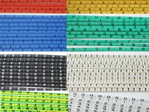 Plastic Heat Shrink Tubing Cable Marker Label Wire Heat Shrink Wire Label PVC Insulation Shrink Ratio 2:1 Cable Marker 1000PCS