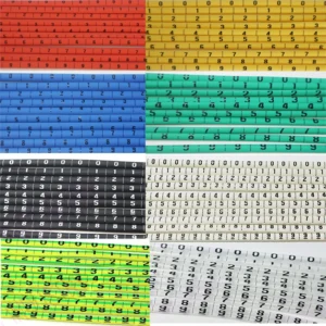 Plastic Heat Shrink Tubing Cable Marker Label Wire Heat Shrink Wire Label PVC Insulation Shrink Ratio 2:1 Cable Marker 1000PCS