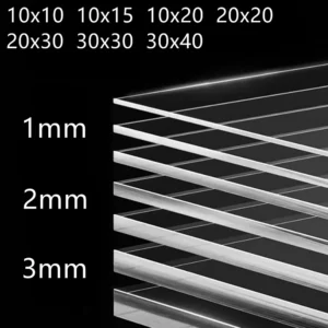 1/2/3Pcs 1/2/3mm Thickness Transparent Colorless Clear Acrylic Board Perspex Glass Plate Plastic Organic Sheet Methacrylat