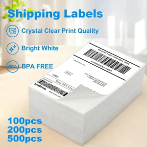 4"x6" Inch Shipping Labels 100x150mm Self-adhesive Folded Thermal Label Paper For Shipping Label Printer For Express Waybill