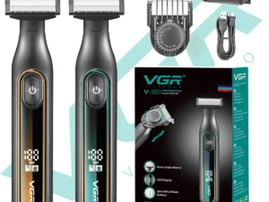 VGR 360 Hair Trimmer Waterproof Household Rechargeable Adjustable Hair Trimmer Full Body Washable Reciprocating Men's Trimmer