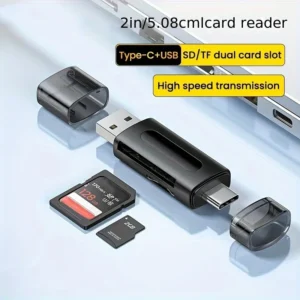 4-in-1 Multifunction USB TYPE-C Card Reader External Storage Black Stretch for Memory Stick USB 2.0 Mini SD TF Card Reader