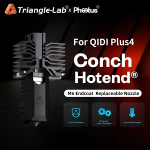 Trianglelab＆Phaetus Conch Hotend Perfect Fit for QIDI Plus4 Extremely Wear-Resistant Stable Extrusion Removable EndCoat Nozzle