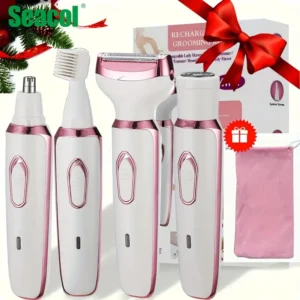 4in1 Women's Electric Hair Removal Device Multi functional Women's Electric Shaver Trimmer Set, Women's Bikini Thread Trimmer
