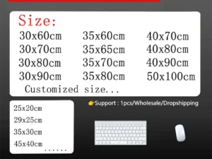 Customized Mouse Pad HD Print Large Playmat Gaming Custom Mat XXL Size Gamer Office Mousepad OEM Logo Bulk Dropshipping Desk Mat