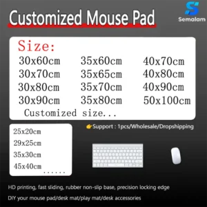 Customized Mouse Pad HD Print Large Playmat Gaming Custom Mat XXL Size Gamer Office Mousepad OEM Logo Bulk Dropshipping Desk Mat