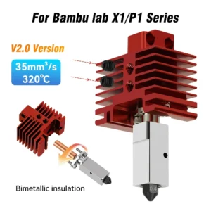 Hotend For Bambu Lab P1P X1C P1S X1 V2.0 Upgrade Hot End Print Head 3D Printing Parts for Bambulab