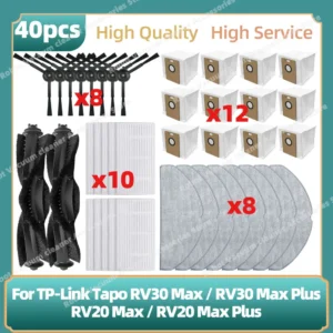 Fit For ( TP-Link Tapo RV30 Max Plus / RV20 Max Plus / Lubluelu L15 Max / Lubluelu B40 Plus) Main Side Brush Filter Mop Parts