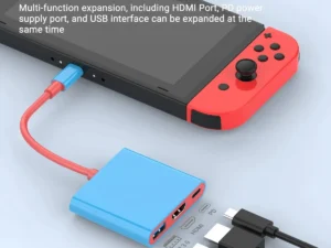 Portable Switch TV Dock 3 in 1 USB-C Game Hub with 4K HDMI,USB3.0(5Gbps) ,PD 100W Ports for Switch/OLED Mac Pro/Air