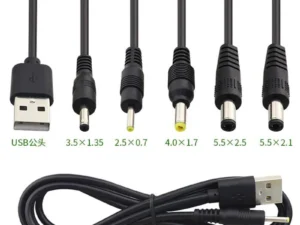 0.5M 2M 5V USB type A Male to DC 3.5 1.35 4.0 1.7 5.5 2.1 5.5 2.5mm male plug extension power cord supply Jack cable connector