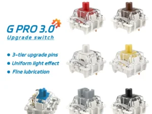 GATERON G Pro V3 3.0 Pro Switch 3pin for Mechanical Keyboard Pre Lubed RGB Linear Tactile White Yellow Red Silver Brown MX Axis