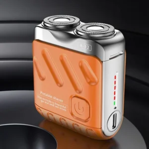 9000RPM High Speed Premium Portable Mini Shaver Dual Head Waterproof Type-C Rechargeable Shaver IPX7 Waterproof Travel Razor