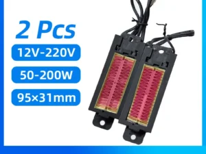 2Pcs Automatic Air Heater 12V-220V PTC Heater Thermostatic Heating Element Multipurpose Heater Incubator Patio Heater 54B2-Z