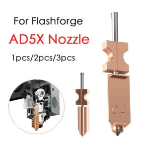 New For FlashForge Ad5x Nozzle Hardened 0.25 0.4 0.6 0.8 Adverturer Ad5x Flashforge Extruder Ad5x Hotend 3d Printer Accessories