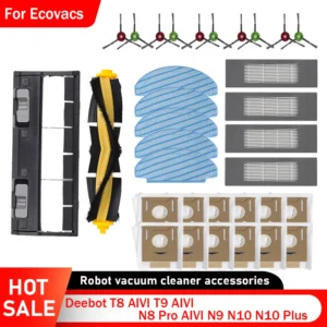 Accessories For ECOVACS Deebot T8 AIVI N8 Pro AIVI N9 N10 N10 Plus Side Brush,Main Brush, Filter, Dust Bag,Hepa Filter