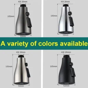 Kitchen Faucet Accessories Replace Sprayer Nozzle 3 Modes ABS Bathroom Basin Sink Shower Spray Head For 1/2" Connection