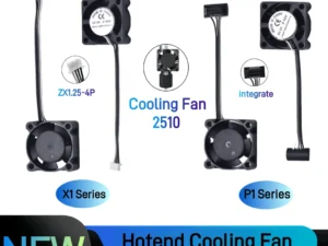 2510 Fan for Bambu Lab X1/P1 Hotend Cooling Fan with Cable Rapid Cooling Fan for Bambu X1C P1S P1P 3D Printer Accessories
