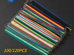100/120pcs Tin-Plated Electronic Wires Breadboard PCB Jumper Wire 24AWG / 26AWG 6Color Red Blue Green White Yellow Black Diy Kit