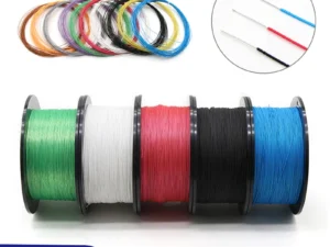 10m~50m PTFE Silver Plated Copper Wire 38/36/34/30/28/26/24 AWG UL1423 Micro Fine High Temperature Electronic Single Core Cable