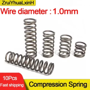10Pcs/Lot 1.0mm Micro Small Compression Spring OD 5/6/7/8/9/10/11/12/13/14/15/16/17/18/19/20mm Length 10mm to 100mm