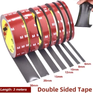 Extra Strong Double Sided Adhesive 3m Long 6-30mm Thick Acrylic Foam Adhesive Tape Sticker For Car Home Indoor High Temperature