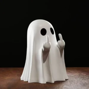 1pc middle finger ghost statue, 7.5cm terrifying ghost decoration, Halloween ghost small statue ghost decoration