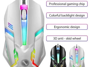 Limei S1 E Sports LED Luminous Backlit Wired Mouse USB Wired For Desktop Laptop Mute Office Computer Gaming Mouse