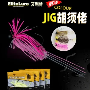 ELITELURE 3.5g 5g 7g Tigris Jig Tungsten Head Hooks Jigs Hook With Silicone Skirt Wire Baits Chatterbait Wobblers Bass Fishing